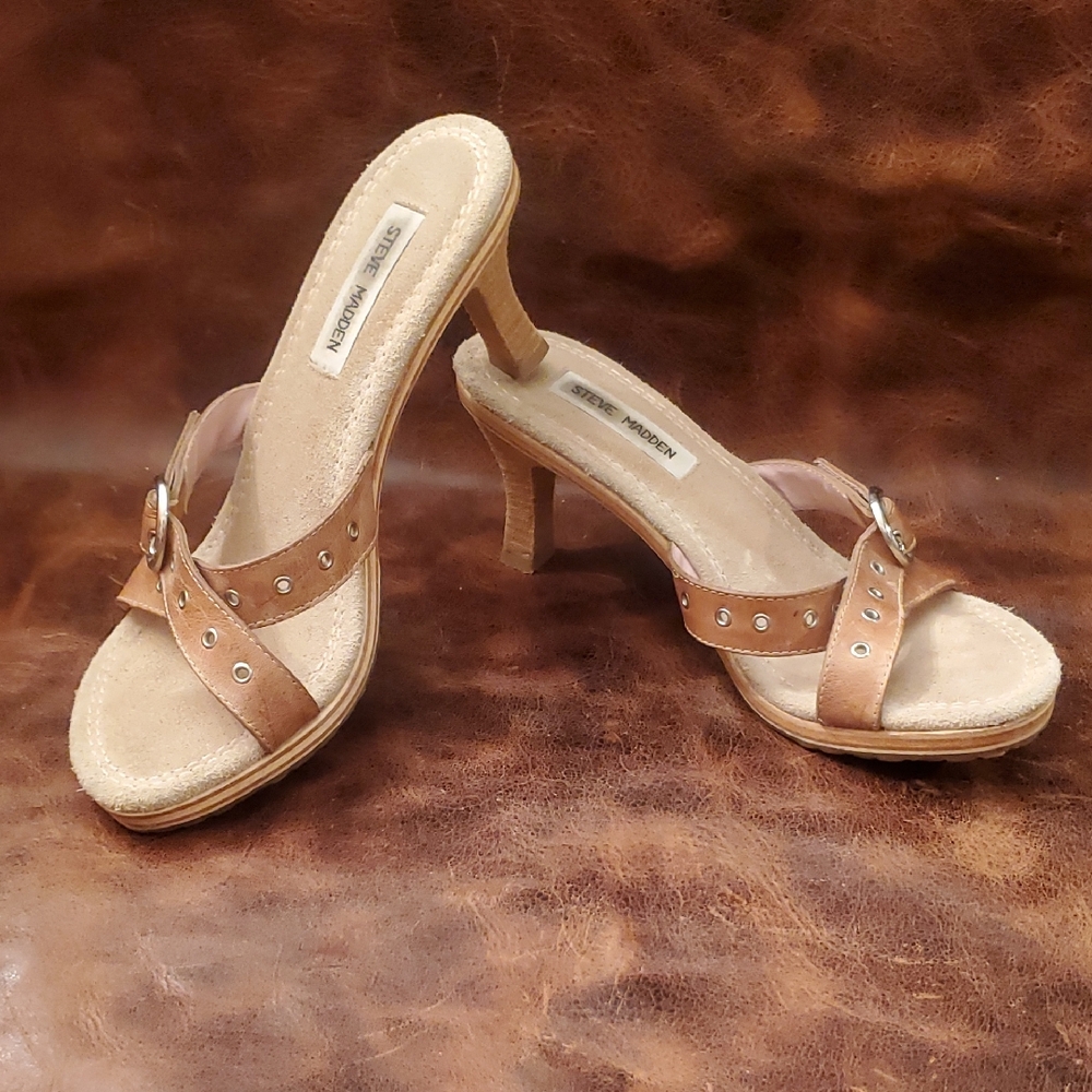 Steve Madden Tan Leather Heels